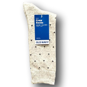 3/$18 Retro 80s Triangles Funny Novelty Crew Socks - Brand New